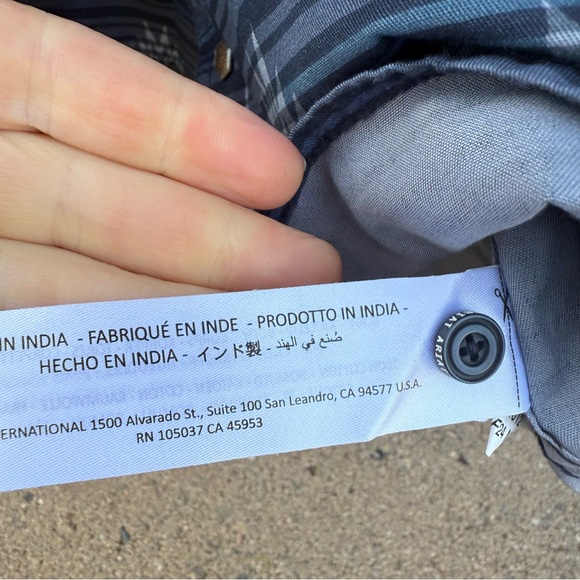 Ariat Men's Navy Muir Woods Dipsea Trail Haze Retro Fit Snap Shirt Small NWT - Picture 8 of 12